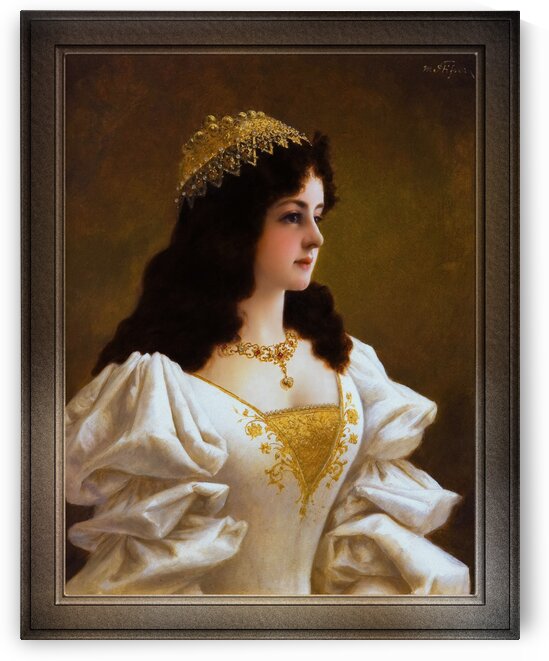 Orientalisches Madchenbildnis by Moritz Stifter Old Masters Classical Fine Art Reproduction by xzendor7