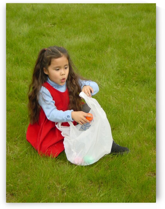 Easter Egg Hunt Girl - Portrait of a Child by 360 Studios