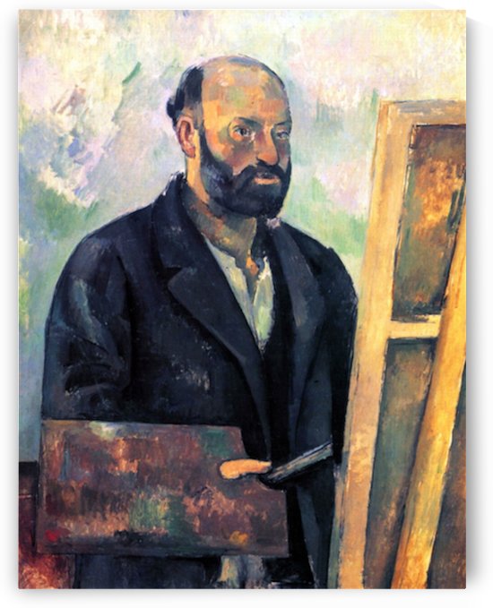 Self portrait with Pallette by Cezanne