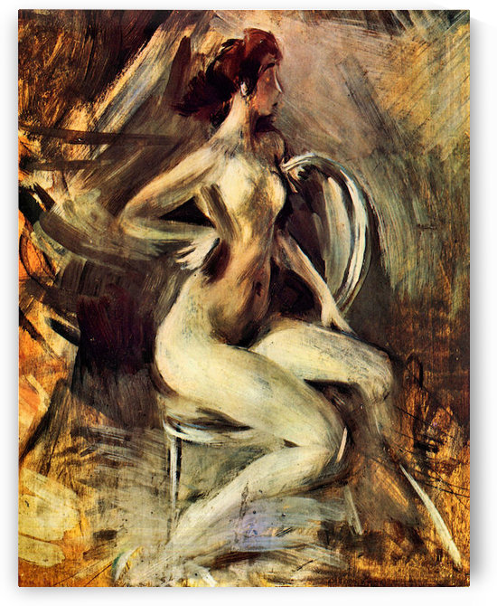 Nude from the side by Giovanni Boldini