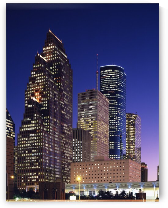 City of Houston by Night by Tony Tudor