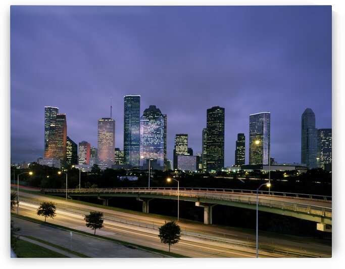 Dusk view of the Houston  Texas by Tony Tudor