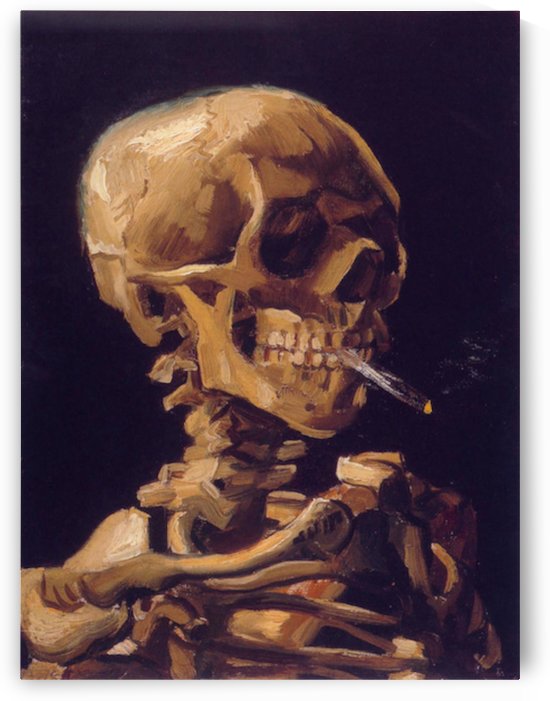 Skull with a Burning Cigarette by Van Gogh