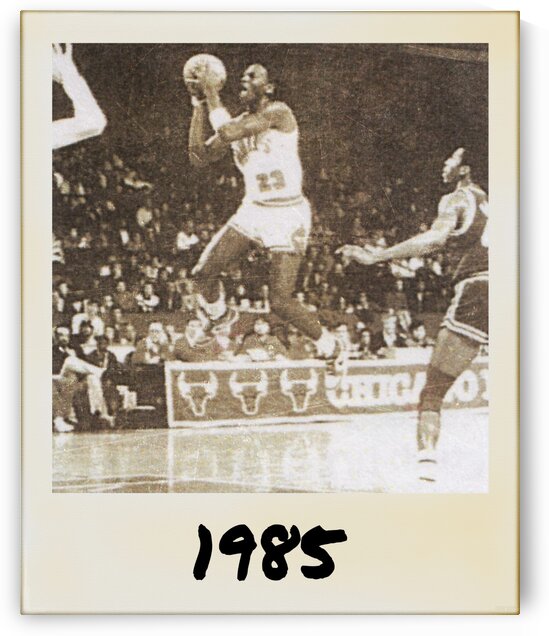 1985 Michael Jordan Polaroid Style Art by Row One Brand
