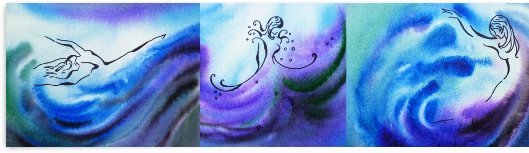 Sea Ocean Waves Coastal Beach House Nautical Decor XIX by Irina Sztukowski