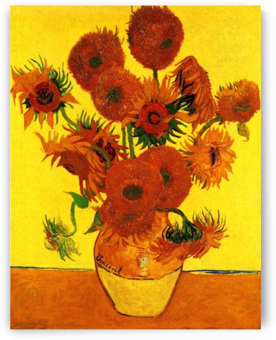 Still Life Vase with Fifteen Sunflowers3 by Van Gogh