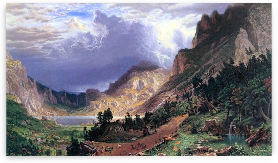 Storm in the Rockies Mt. Rosalie by Bierstadt