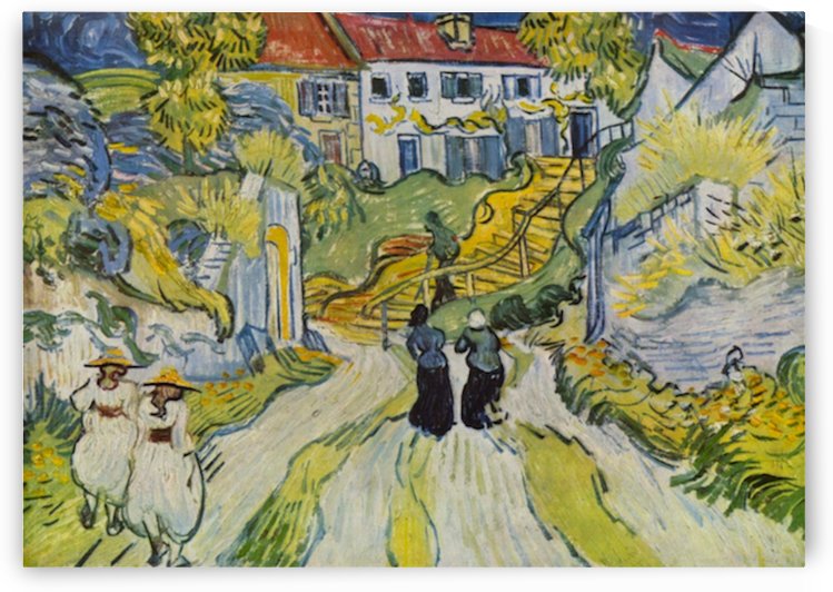 Street and road in Auvers by Van Gogh