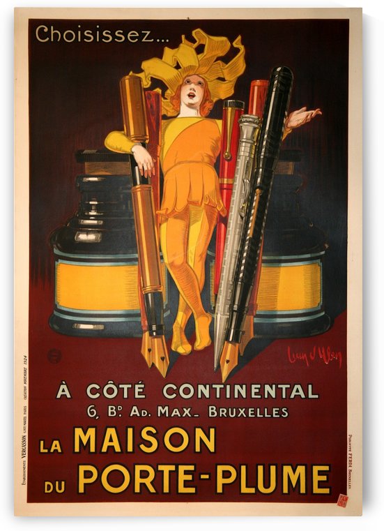 La Maison du Porte Plume by VINTAGE POSTER