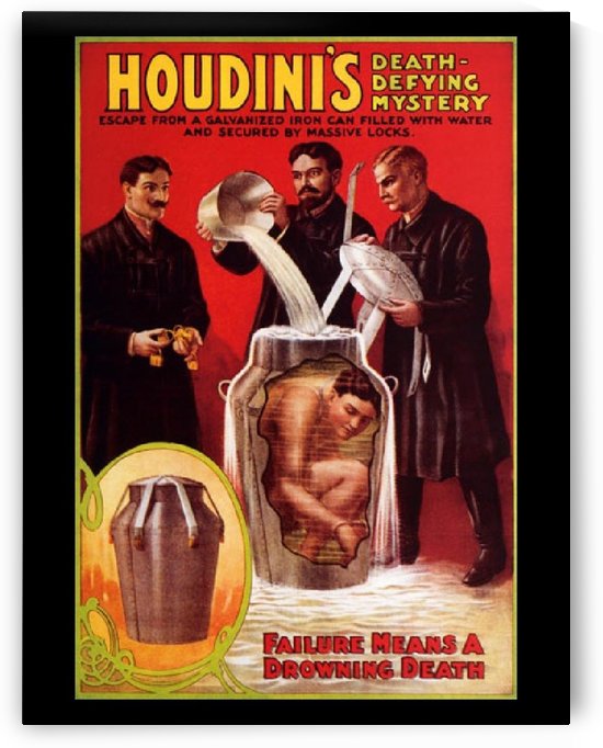 Houdini defeat death by VINTAGE POSTER