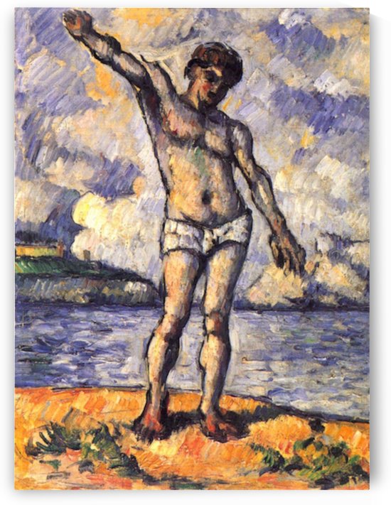 Swimmer with outstretched arms by Cezanne