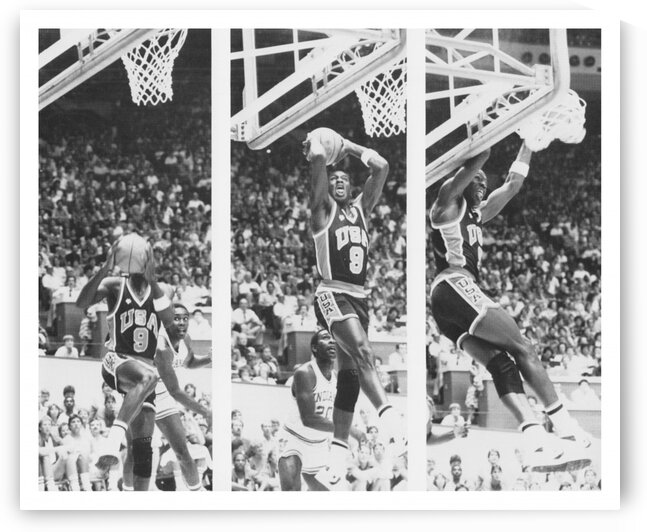 1984 Michael Jordan Team USA Dunk Poster by Row One Brand