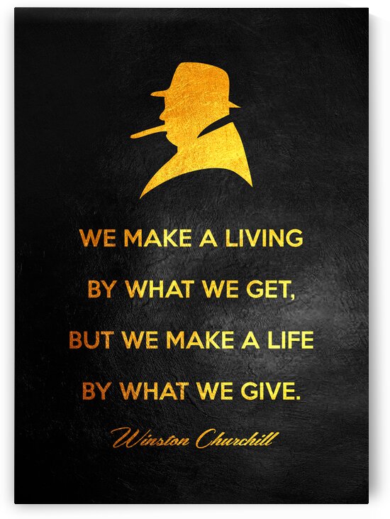 Winston Churchill Quote Motivational Wall Art by ABConcepts