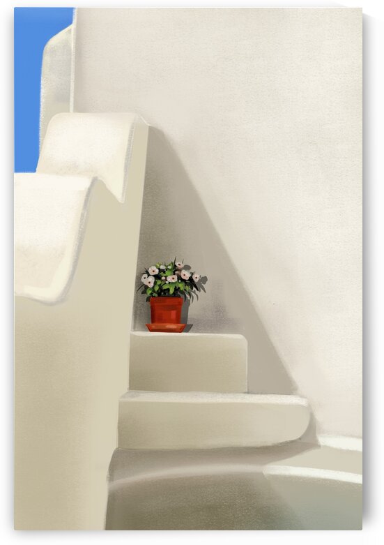 A Happy Nook - Santorini - Greece by Cosmic Soup