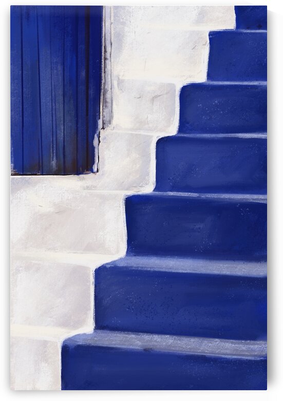 Azure Stairs - Santorini - Greece by Cosmic Soup
