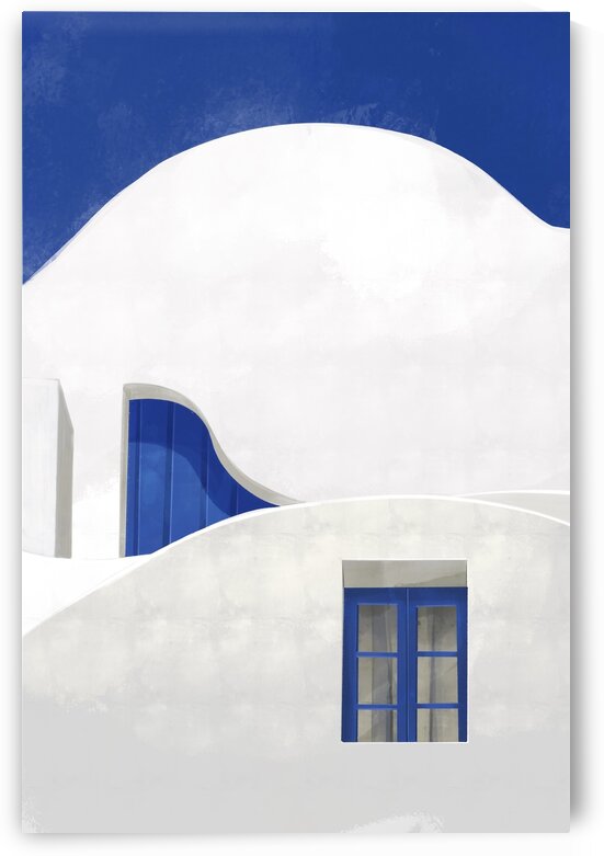 Little Blue Window - Santorini  Greece by Cosmic Soup