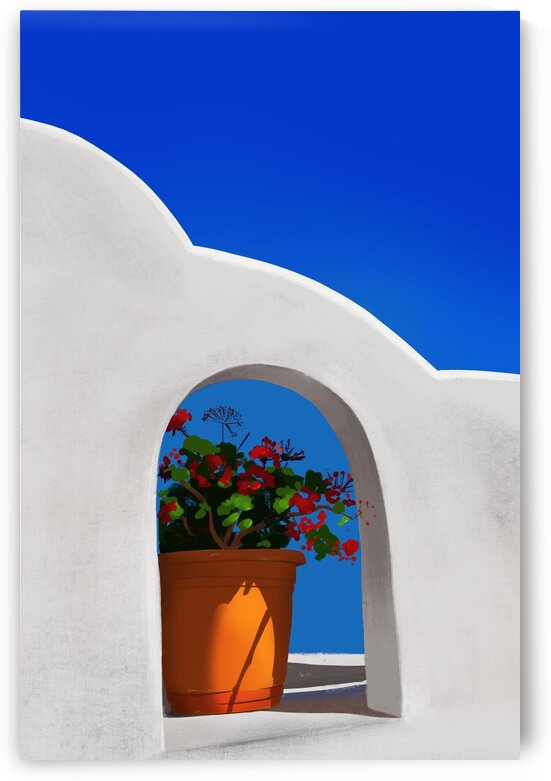 Nested in a Niche - Santorini  Greece by Cosmic Soup