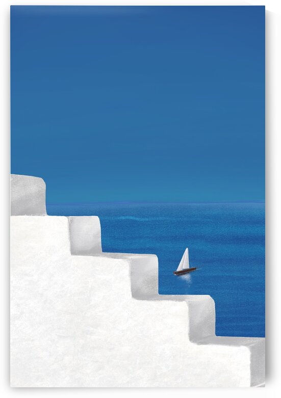 Sail Away - Santorini  Greece by Cosmic Soup