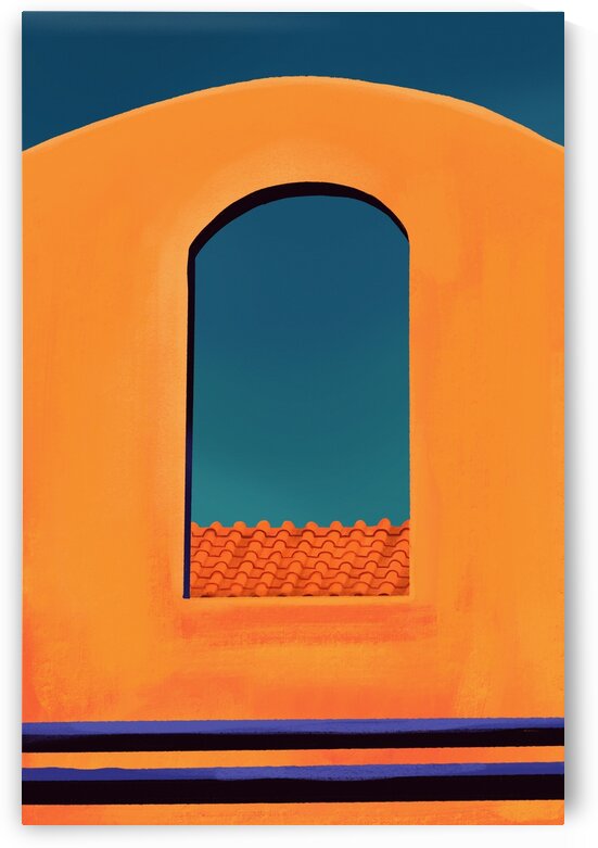 Rooftop Arch Window - Santorini - Greece by Cosmic Soup