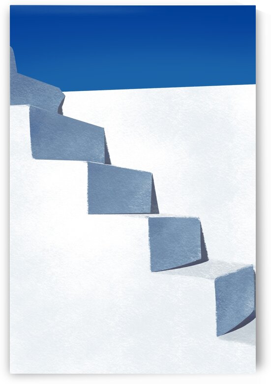 Whitewashed Steps - Santorini  Greece by Cosmic Soup