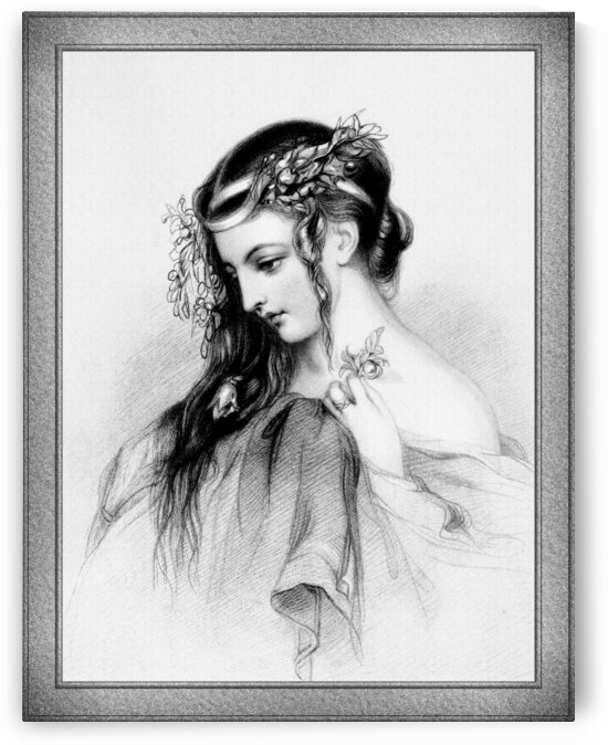 The Flower Girl Classical Art Illustration by xzendor7