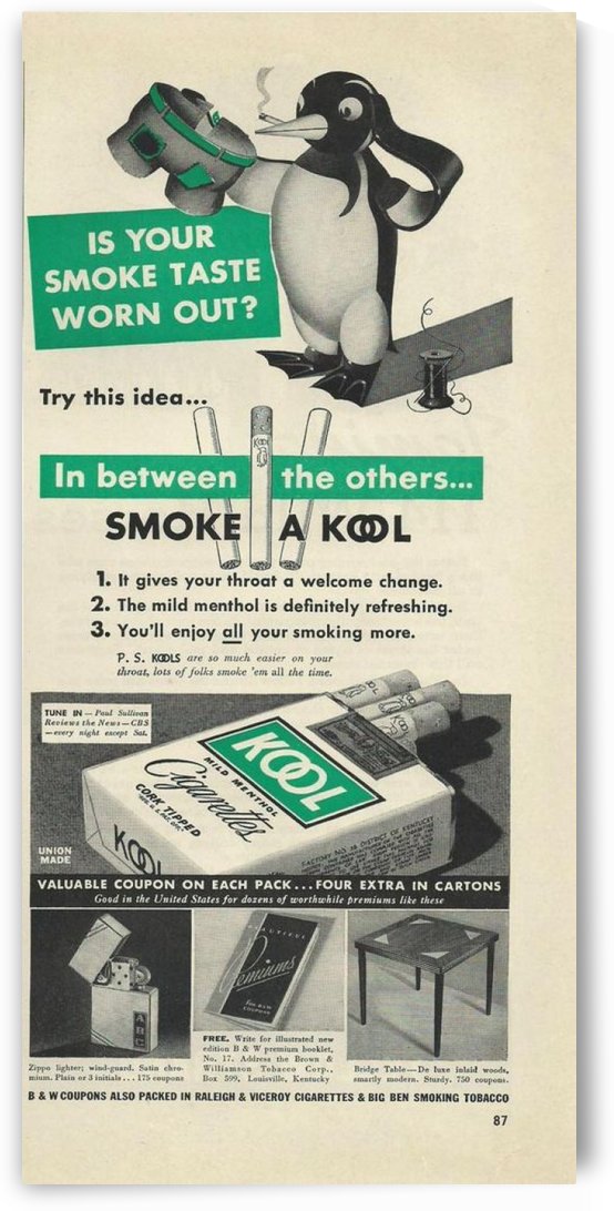 Kool Cigarettes by VINTAGE POSTER