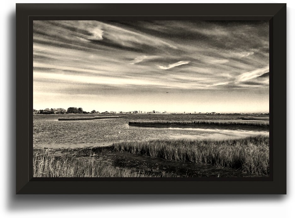 Ocean City Skyline Panorama in Black and White by Bill Swartwout Photography