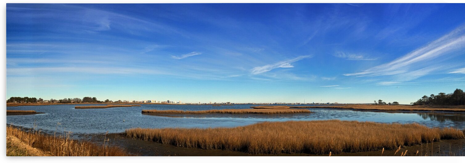 Ocean City Skyline Panorama from Assawoman Bay by Bill Swartwout Photography