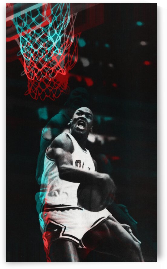 1985 Michael Jordan Art Poster by Row One Brand