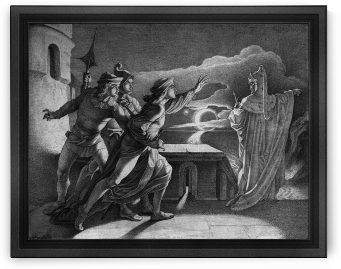 Hamlet and the Ghost of his Father by Adam Vogler Old Masters Classical Art Reproduction by xzendor7