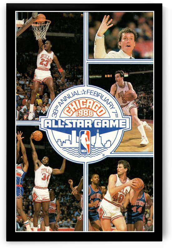1988 Chicago Bulls All-Star Game Michael Jordan Poster by Row One Brand