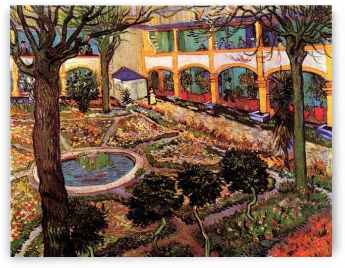 The Courtyard of the Hospital at Arles by Van Gogh