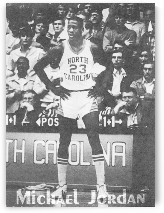 1982 Michael Jordan North Carolina Basketball Poster by Row One Brand