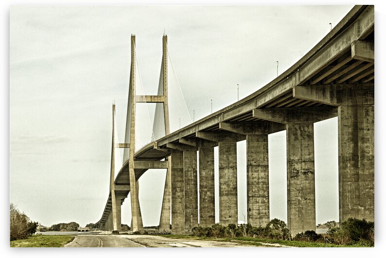 Sidney Lanier Bridge Brunswick in Goldtone by Bill Swartwout Photography