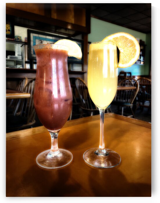 Breakfast of Champions Mimosa Bloody Mary Sepia by Bill Swartwout Photography