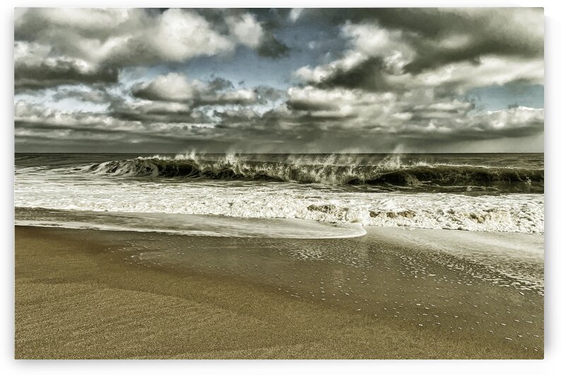 Atlantic Waves at Fenwick Island Goldtone by Bill Swartwout Photography