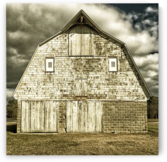 Old Barn Facade in Goldtone by Bill Swartwout Photography