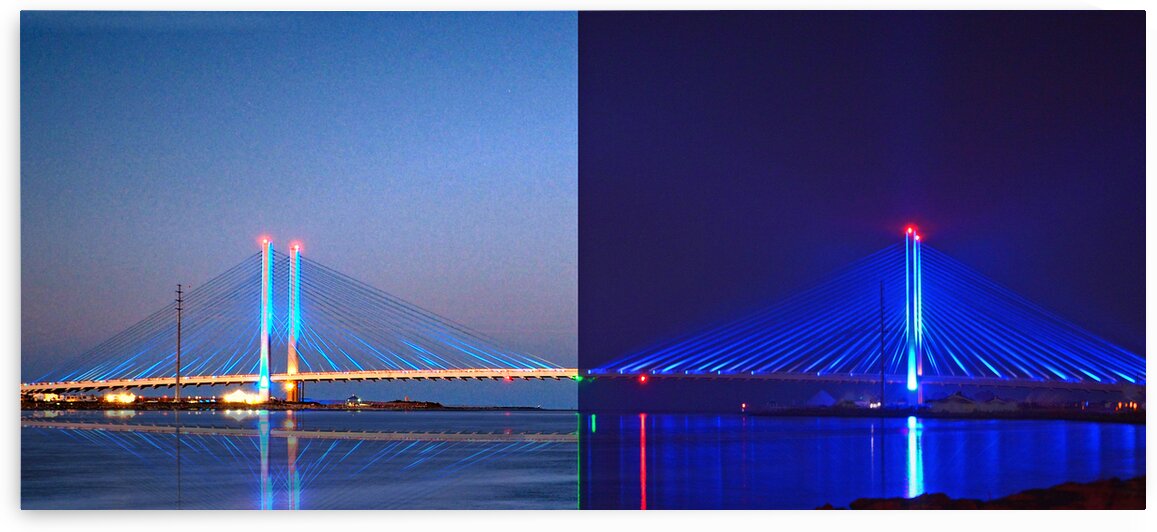 Indian River Bridge Day and Night by Bill Swartwout Photography
