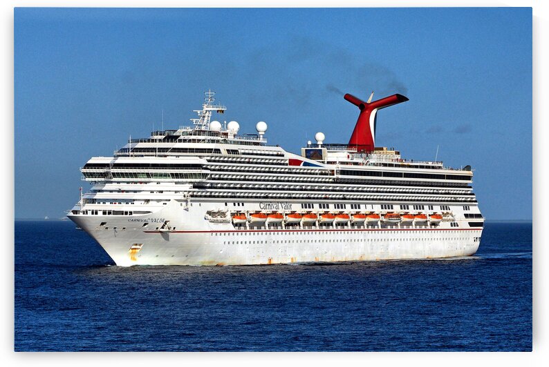 Cruise Ship Carnival Valor Approaching Cozumel by Bill Swartwout Photography