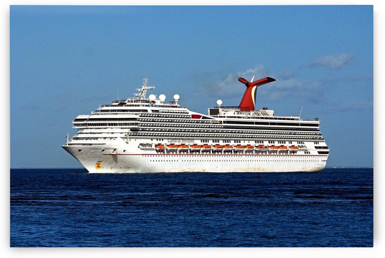 Cruise Ship Carnival Freedom Approaching Cozumel by Bill Swartwout Photography