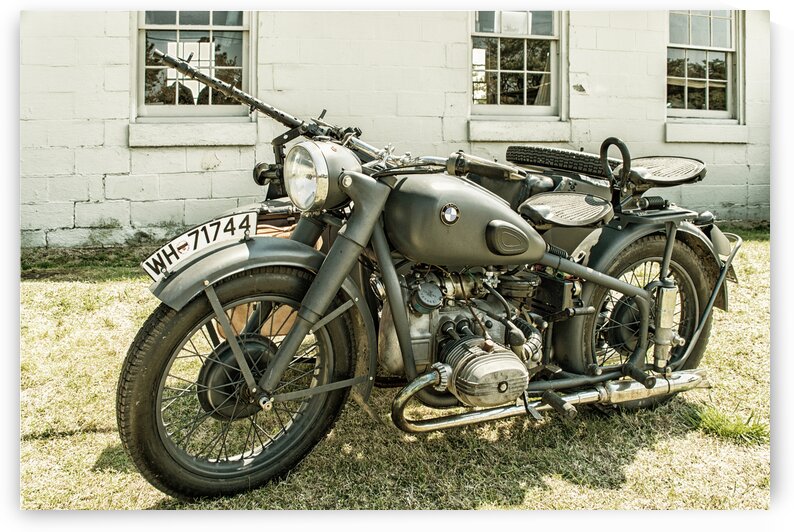 Vintage German Military Motorcycle Toned by Bill Swartwout Photography