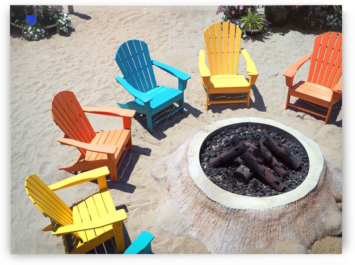 Beach Chairs Fire Pit by Bill Swartwout Photography