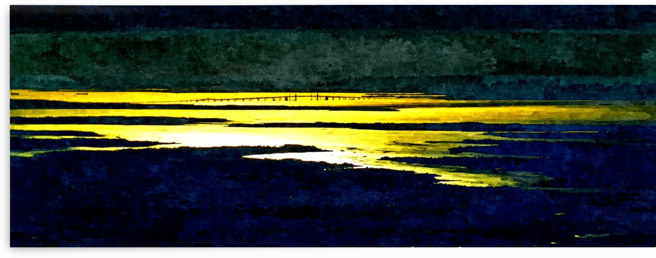 Chesapeake Bay Bridge Sunset Silhouette from Ercoupe 4629  by Bill Swartwout Photography