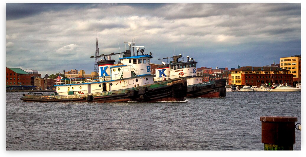 Baltimore Tugboat Twins in the Baltimore Inner Harbor by Bill Swartwout Photography