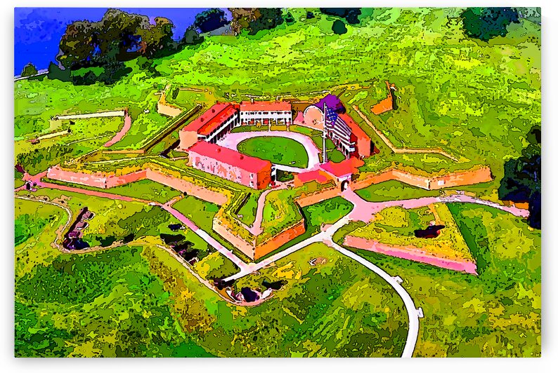 Stylized Aerial View of Fort McHenry by Bill Swartwout Photography