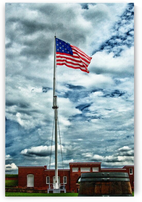American Flag Over the Entrance to Fort McHenry by Bill Swartwout Photography