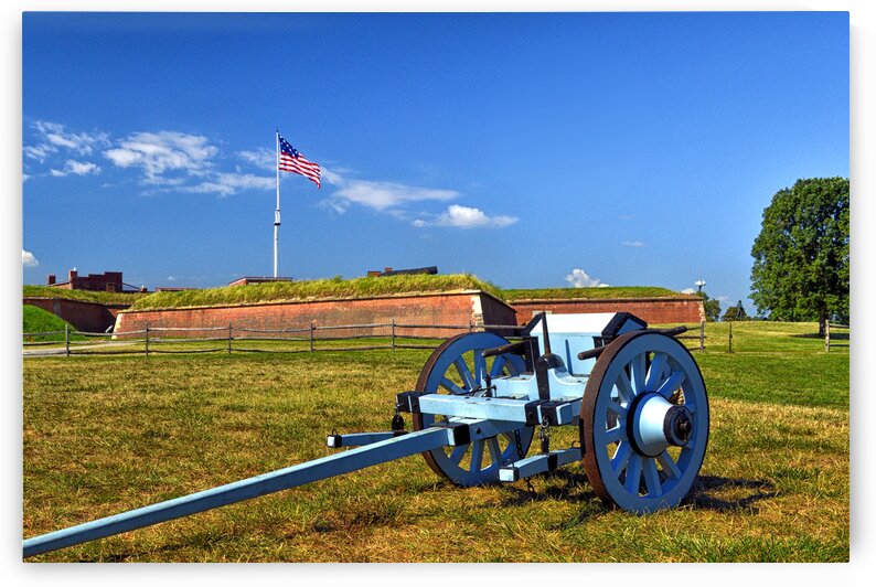 Fort McHenry Caisson and Flag by Bill Swartwout Photography
