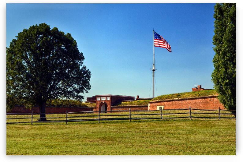 Fort McHenry Entrance Gate and Flag by Bill Swartwout Photography