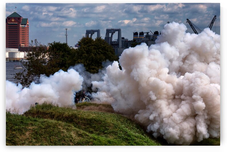 Explosion of Beasons Son Cannon at Fort McHenry by Bill Swartwout Photography