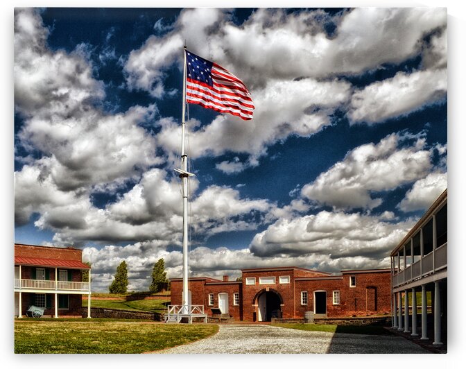 Fort McHenry Parade Ground and Storm Flag in Color by Bill Swartwout Photography
